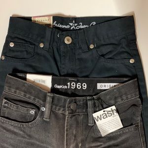 NWT 2 Pair of girls size 8 slim jeans from Gap kids & Arizona